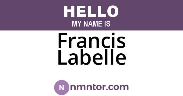 Francis Labelle