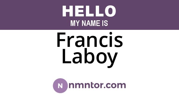 Francis Laboy