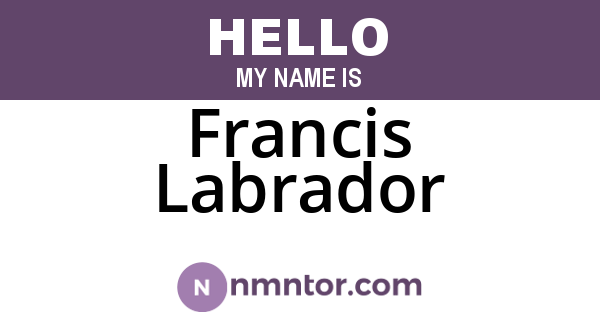 Francis Labrador