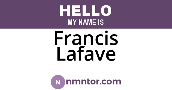 Francis Lafave