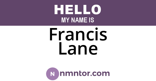 Francis Lane