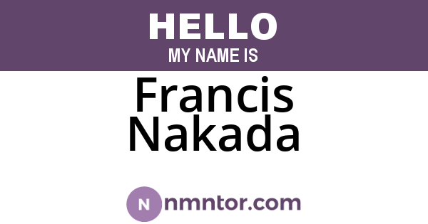 Francis Nakada
