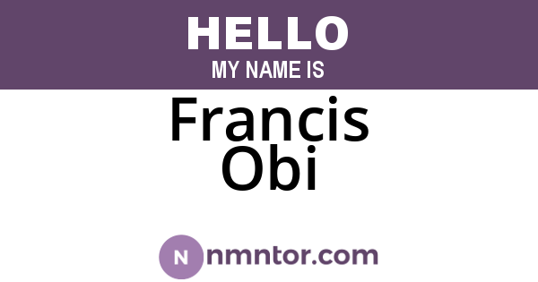 Francis Obi