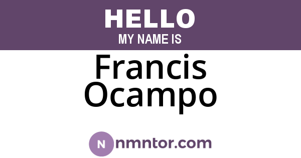 Francis Ocampo