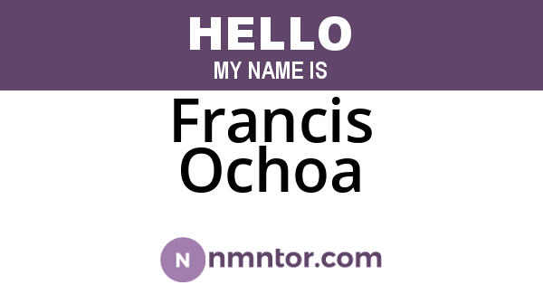 Francis Ochoa