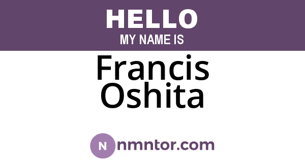 Francis Oshita
