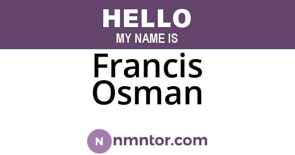 Francis Osman