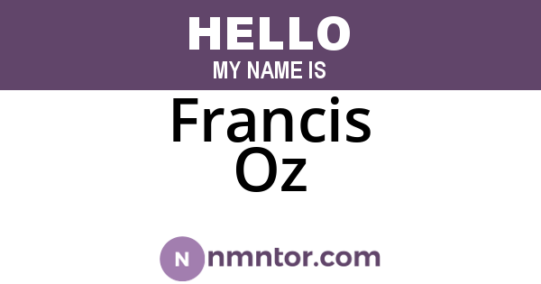 Francis Oz