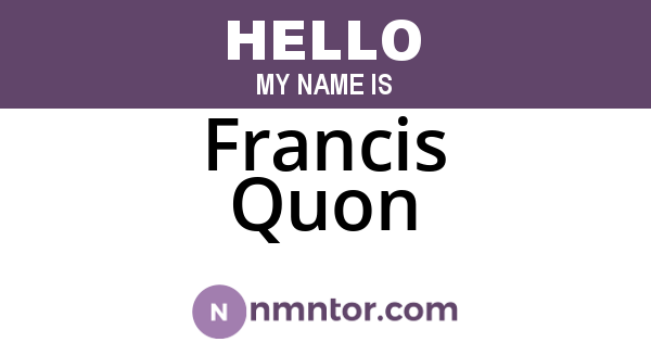 Francis Quon