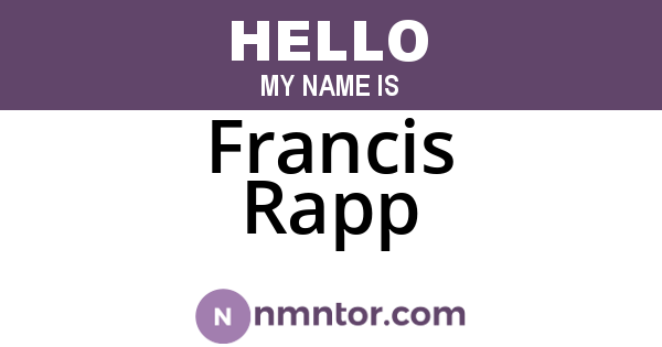 Francis Rapp