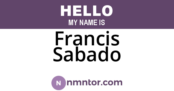 Francis Sabado