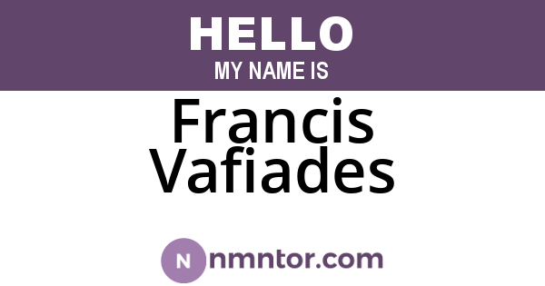Francis Vafiades