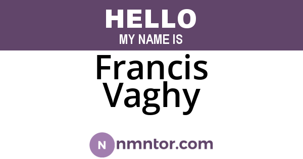 Francis Vaghy