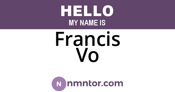 Francis Vo