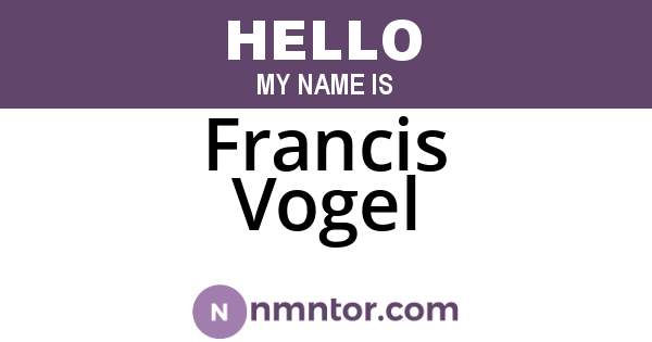 Francis Vogel