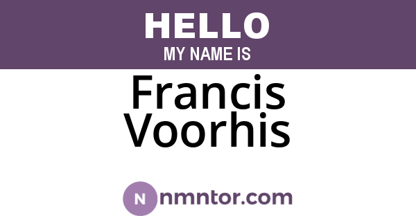 Francis Voorhis