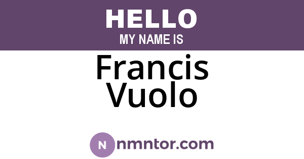 Francis Vuolo