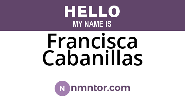 Francisca Cabanillas