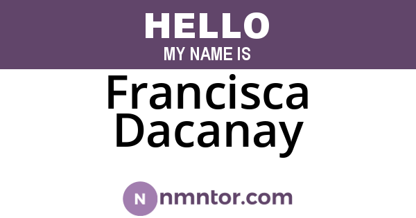 Francisca Dacanay
