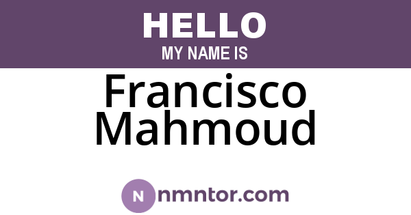 Francisco Mahmoud