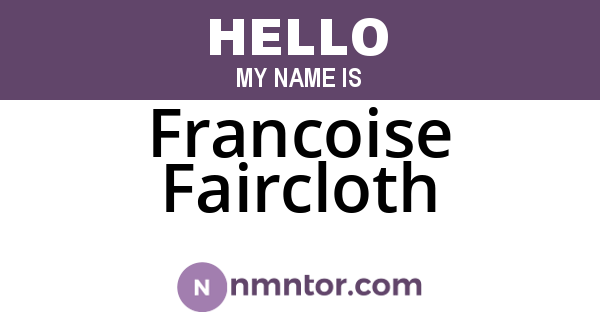 Francoise Faircloth