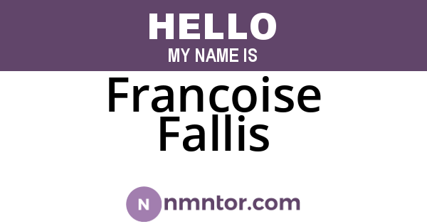 Francoise Fallis