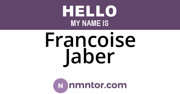 Francoise Jaber