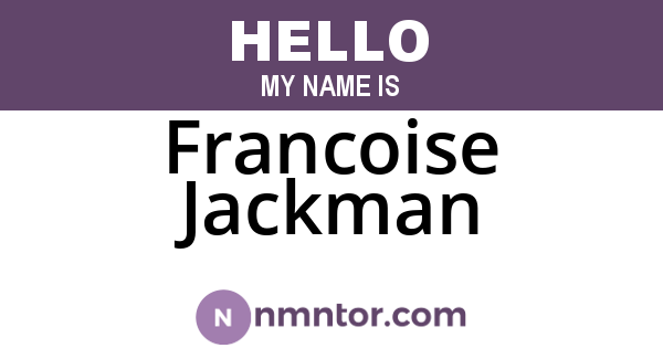 Francoise Jackman
