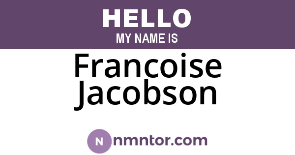 Francoise Jacobson