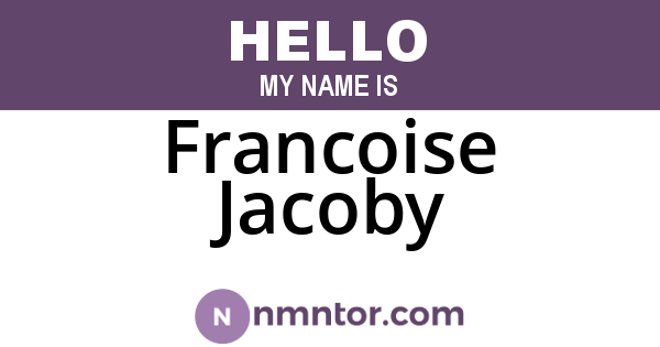 Francoise Jacoby
