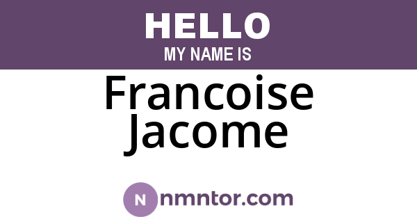 Francoise Jacome
