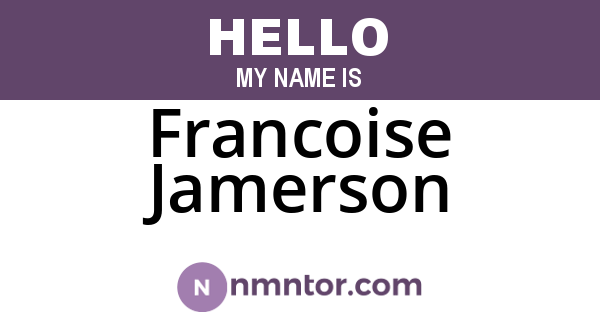 Francoise Jamerson