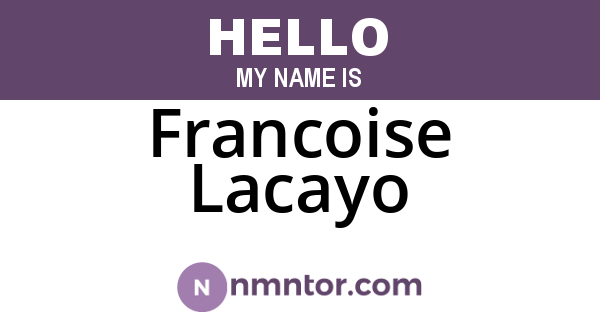 Francoise Lacayo