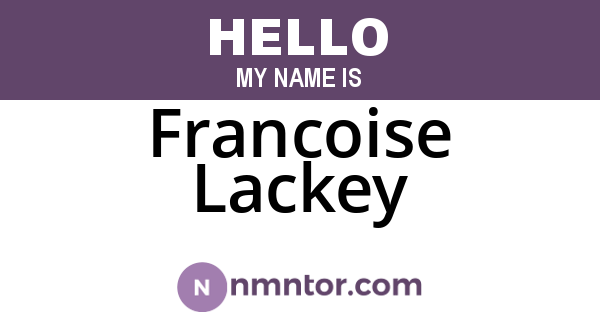 Francoise Lackey