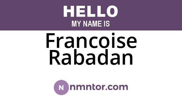 Francoise Rabadan