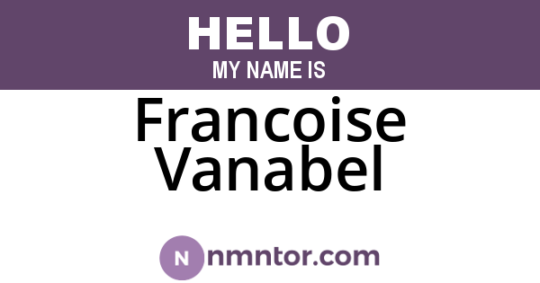 Francoise Vanabel