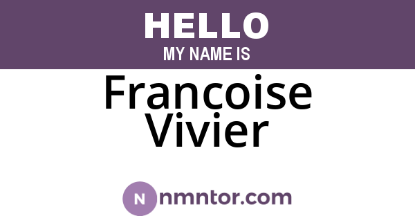 Francoise Vivier