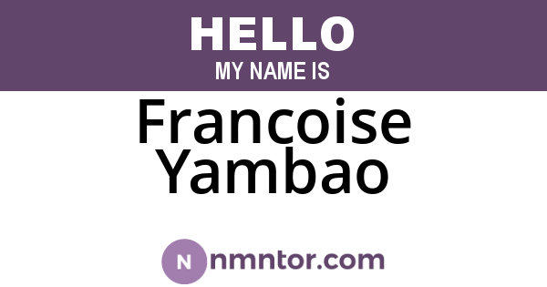 Francoise Yambao
