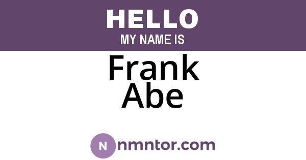 Frank Abe