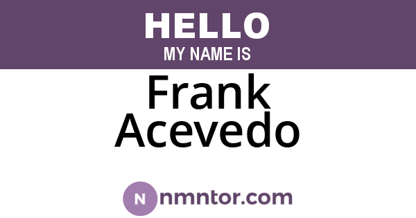 Frank Acevedo