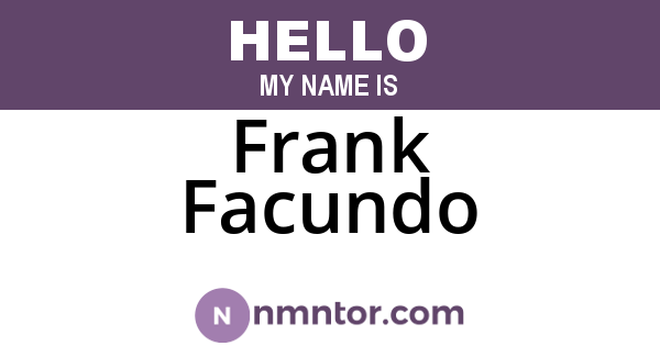 Frank Facundo