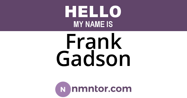Frank Gadson