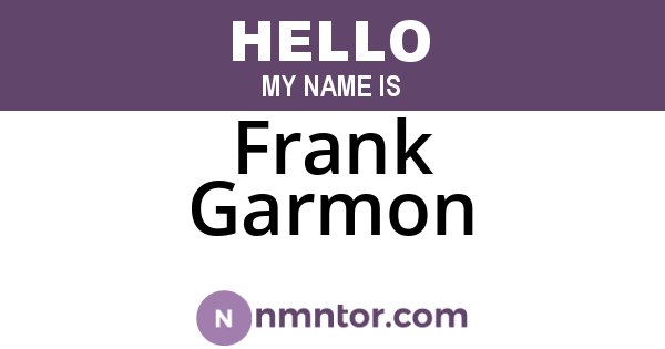 Frank Garmon