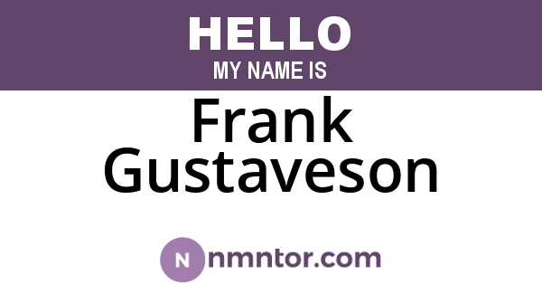 Frank Gustaveson