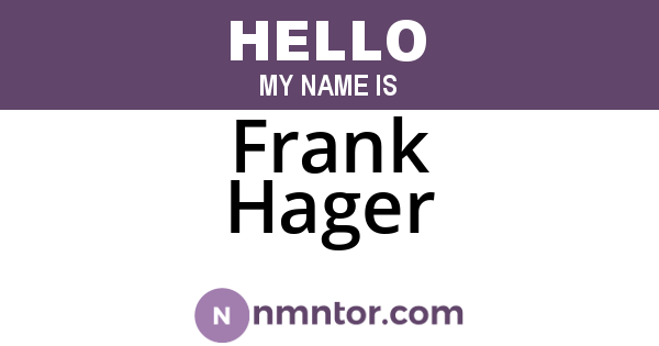 Frank Hager