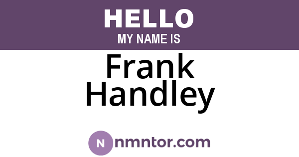 Frank Handley