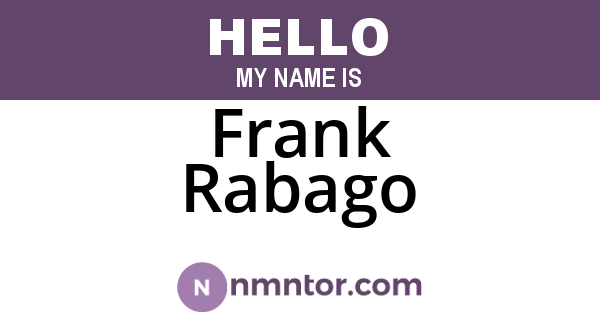Frank Rabago