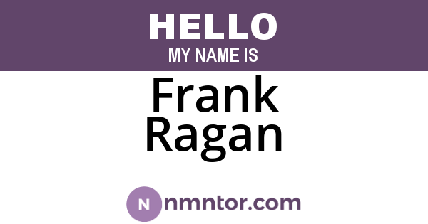 Frank Ragan