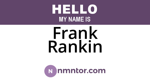 Frank Rankin