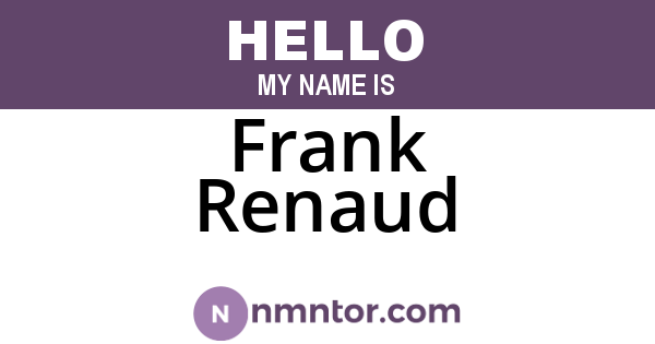 Frank Renaud
